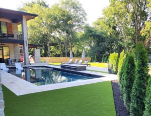 the concrete gentlemen pool installation