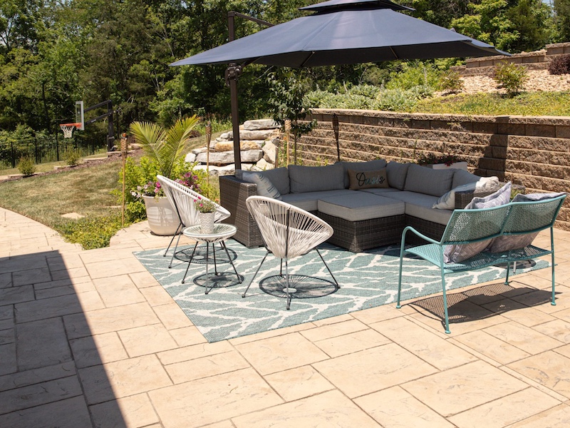 stamped concrete patio